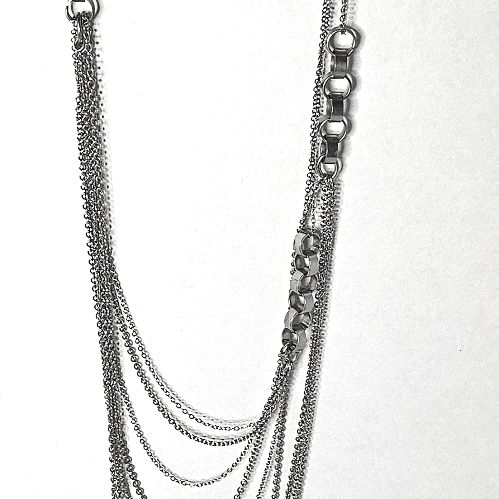 [Express] Asymmetrical Off Center Multi Layer Sil… - image 7